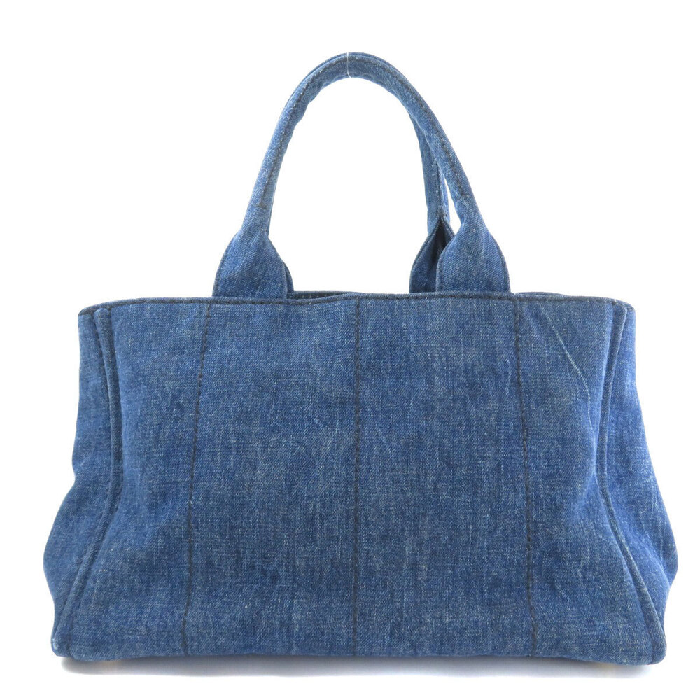 Prada Tote Canapa 2way Bag Denim Blue